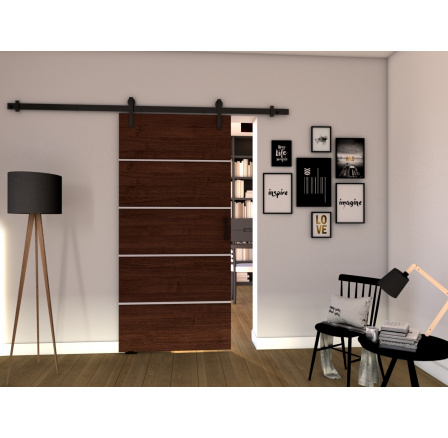Posuvné dvere LOFT B100, Wenge/čierna