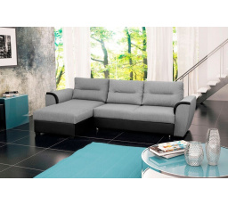 Rohová sedacia súprava Tommy L sivá/čierna