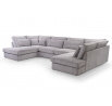 Rohová sedacia súprava v tvare U Carny sivá