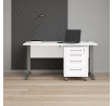 Písací stôl OFFICE 80400/35, Biela/Silver grey