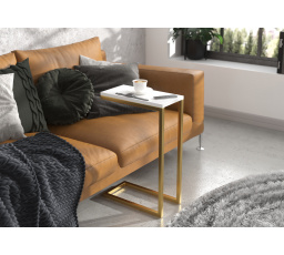 Bočný stolík SPARK Gold+White