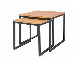 Konferenčný stôl LARGO DUO - set 2 stolov, Dub/Čierny mat