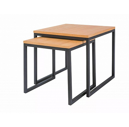 Konferenčný stôl LARGO DUO - set 2 stolov, Dub/Čierny mat