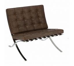 Kreslo BA1 tmavo hnedé vintage