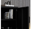 Kovový nočný stolík MODERN MIA X, 424 x 595 x 400 mm, Čierny