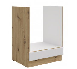 Dolní skříňka STELLO - 60 D GAZ BB, Dub Artisan/Bílý mat