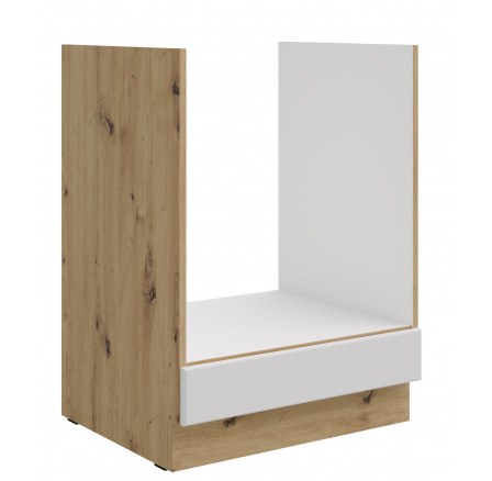 Dolní skříňka STELLO - 60 D GAZ BB, Dub Artisan/Bílý mat