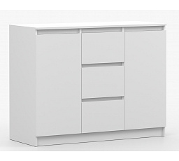 Komoda SOLO - 2D3S, Biely Mat