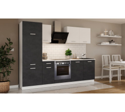 Kuchynská linka Todor 260 matera/biela + PD 200 biela