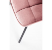 Jedálenská stolička K332 VELVET, Ružový Bluvel 52/Čierna