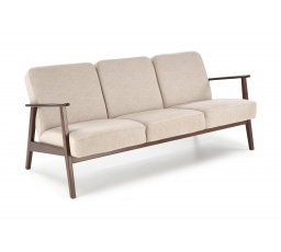 Pohovka MILANO 3S, Béžová 15/Tmavý orech