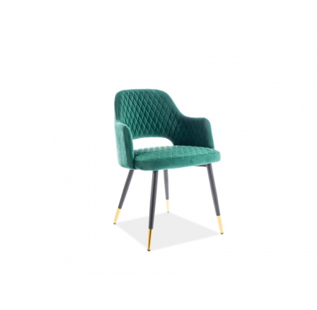 Jedálenská stolička FRANCO, zelený zamat Bluvel 78
