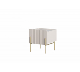 Nočný stolík Malmi, kašmír / crema bianca / zlaté nohy