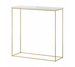 Konzola Milan Zlatý+Biely Lesk