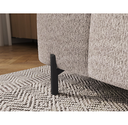 Ferivo prešívaný puf na nožičkách, béžové bouclé Royal 04 137x37 Ferivo prešívaný puf na nožičkách, béžové bouclé Royal 04 137x37
