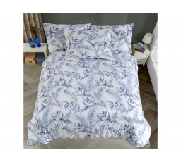 Obliečky bavlna 140x200, 70x90cm Lucy modrá nitkový gombík