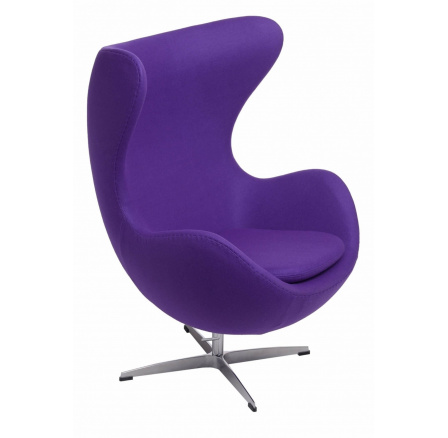 Kreslo Vajce fialový kašmír 4 Premium