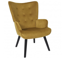 Kreslo ušiak Gulia žltý manšester