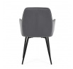 Jídelní židle, šedá, sametová látka, DCH-215 GREY4