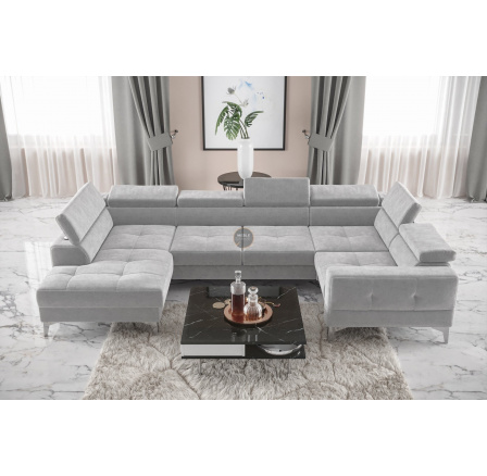 Rohová sedacia súprava TOSCANIA MAX I 170x350x185 cm - sivá, pravá Rohová sedacia súprava TOSCANIA MAX I 170x350x185 cm - sivá, pravá