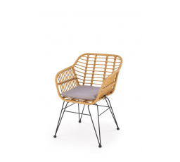 Jedálenská stolička K541, Prírodná/Sivá/Čierna