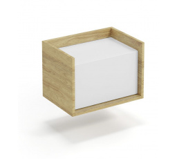Skriňa MOBIUS LOWBOARD 1D, prírodná/biela