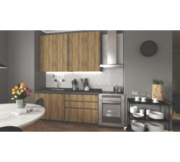 Kuchynská linka IDEA 180, antracit/Dub Craft
