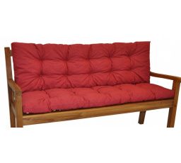 Vankúš na záhradnú lavičku 120 cm - bordová látka