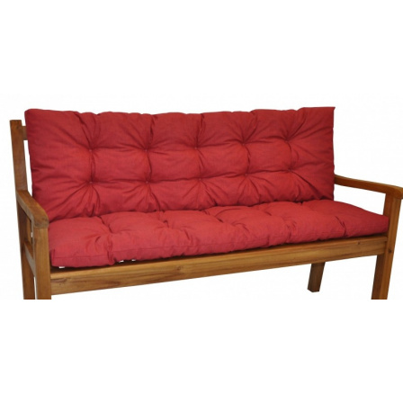 Vankúš na záhradnú lavičku 120 cm - bordová látka
