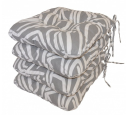 Sedák UNI látka šedobiela mozaika set 4 kusy