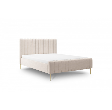 Čalúnená posteľ Nicole 140x200, Salvador /zlaté nohy