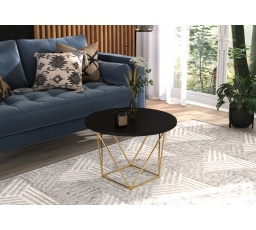 Konferenčný stolík LIAM Zlatý+Čierny