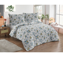 Predĺžené obliečky krep 140x220, 70x90cm Olivie blue