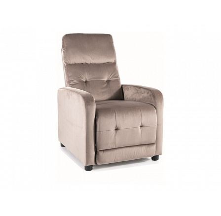 Polohovacie kreslo OTUS VELVET, Tmavo béžový Bluvel 40 Polohovacie kreslo OTUS VELVET, Tmavo béžový Bluvel 40