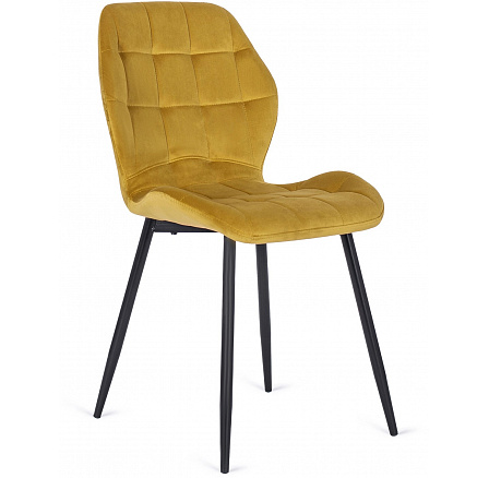 Stolička LUCKY Horčicová Zamatová