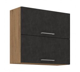 Kuchynská horná skrinka VEGA 80 GU 72 2F, Matera mat/Dub lancelot