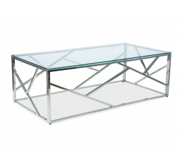 ESCADA A TRANSPARENTNÁ/STRIEBORNÁ LAVIČKA 120X60