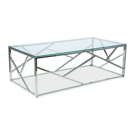 ESCADA A TRANSPARENTNÁ/STRIEBORNÁ LAVIČKA 120X60