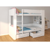 Dvojlôžková poschodová posteľ GARET 180x80 Biela+Sivá