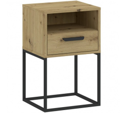 Nočný stolík CADRO 1S 40 NR5, Dub Artisan/Čierna