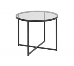 Okrúhly stôl Cross sklo/čierny
