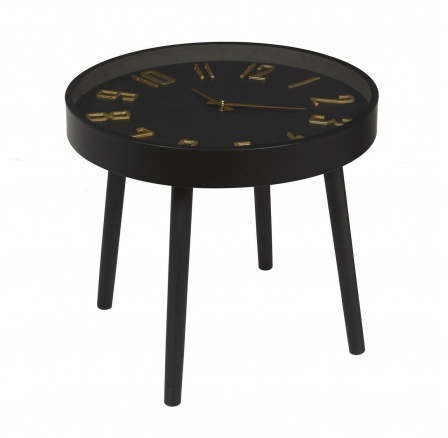Konferenčný stolík Telis čierny s hodinami