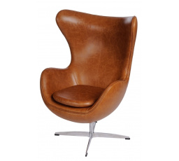 Kreslo Vajce svetlo hnedé vintage Premium