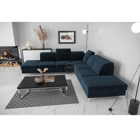 Rohová sedacia súprava OSLO MAX 295x295 - modrá, ľavá