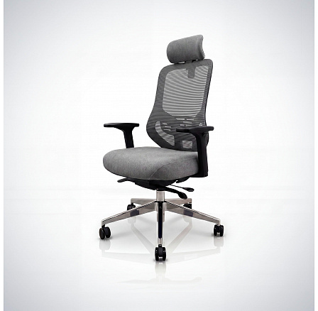 Ergonomická kancelárska stolička s tmavosivou sieťovinou AXIS