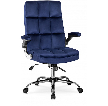 Otočná stolička LONDON Modrá Zamatová