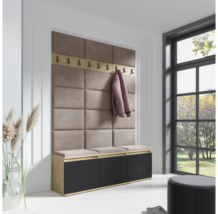 Predsieňová stena EMI 6, Trinity 05/Artisan + Black
