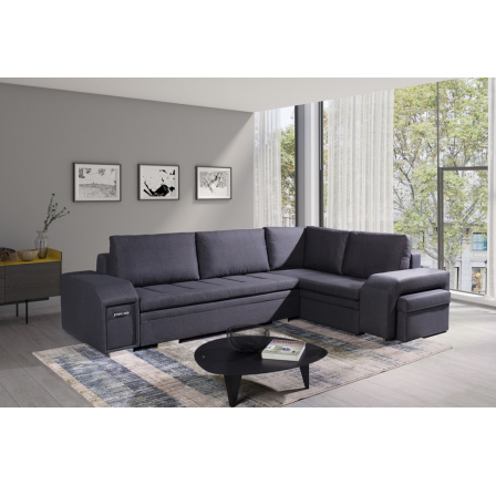 Rohová sedacia súprava Alana P tm.sivá