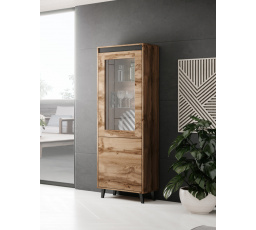 Vitrína NORD, dub wotan/antracit