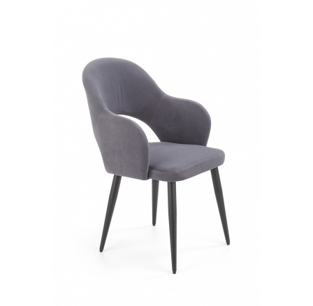 Jedálenská stolička K364, sivý zamat